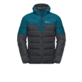 Jack Wolfskin Winter-Daunenjacke DNA Tundra Hoody mit Kapuze (sehr warm, winddicht) korallblau Herren
